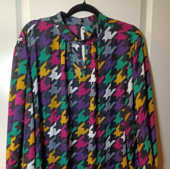 NWOT Jazzed Up Houndstooth Blouse - Picture 3 of 4